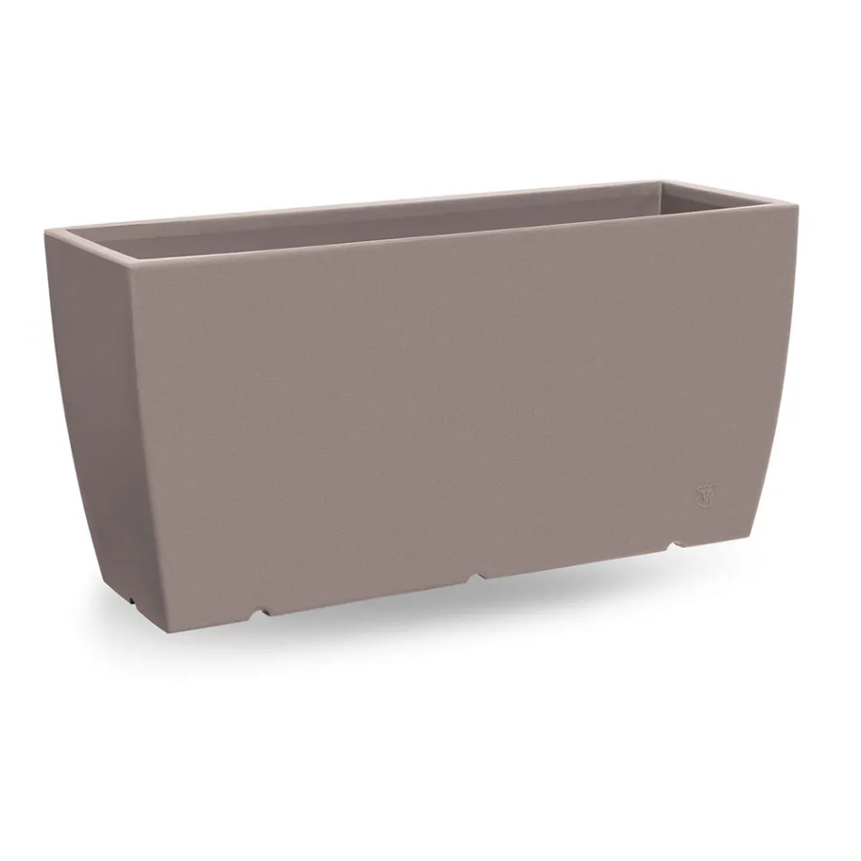 Vaso de exterior retangular em polietileno fabricado na Itália - Albarone Viadurini