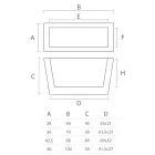 Vaso de exterior retangular em polietileno fabricado na Itália - Albarone Viadurini