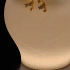 Vaso de jardim luminoso em polietileno alabastro, fabricado na Itália - Lotus Viadurini