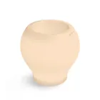 Vaso de jardim luminoso em polietileno alabastro, fabricado na Itália - Lotus Viadurini