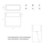 Vaso de jardim brilhante em polietileno branco fabricado na Itália - Crizia Viadurini