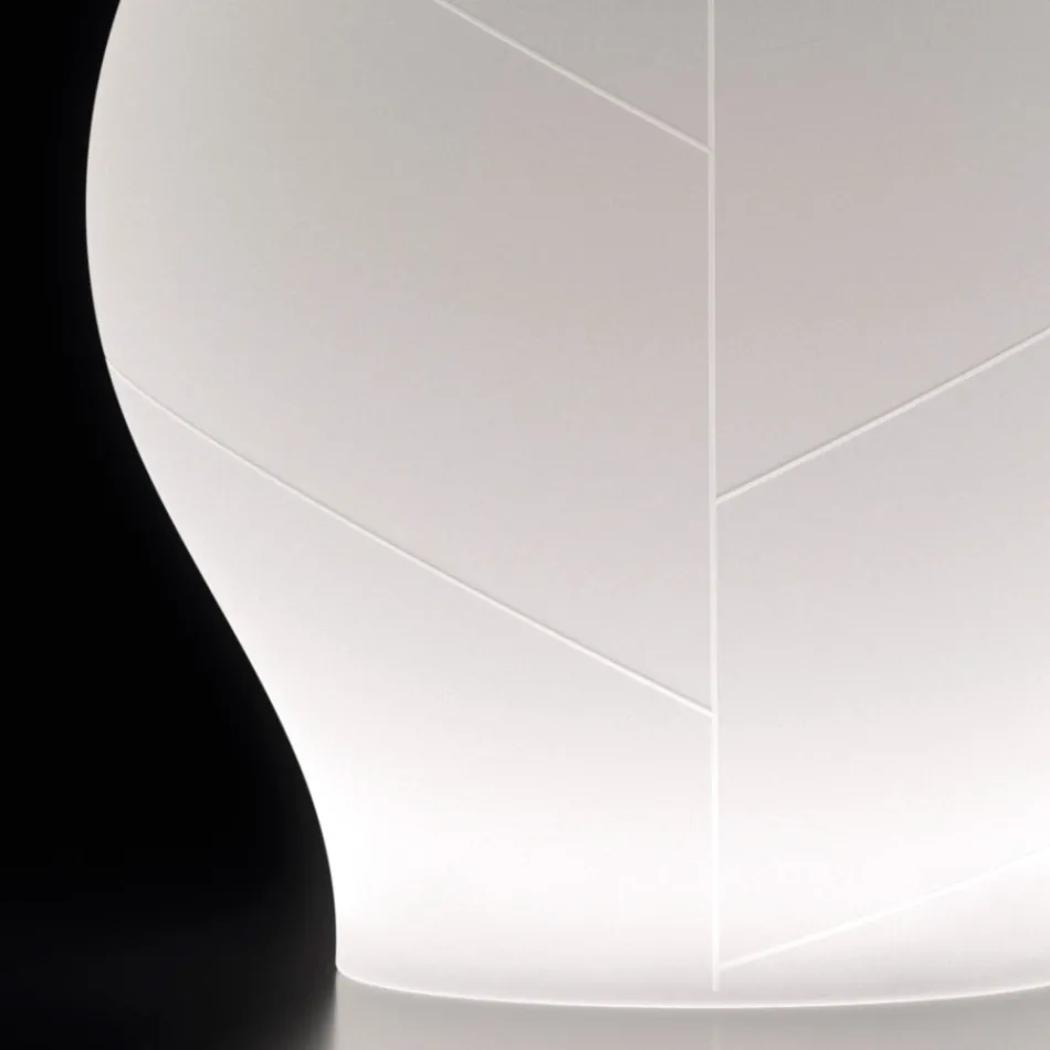 Vaso de jardim luminoso em polietileno branco, fabricado na Itália - Loto Viadurini