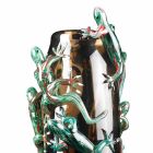 Vaso Interior Feito à Mão em Vidro Colorido com Geckos Made in Italy - Geco Viadurini