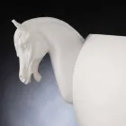 Vaso interno em cerâmica branca ou ouro 24k feito à mão na Itália - Jacky Viadurini