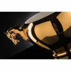 Vaso interno em cerâmica branca ou ouro 24k feito à mão na Itália - Jacky Viadurini