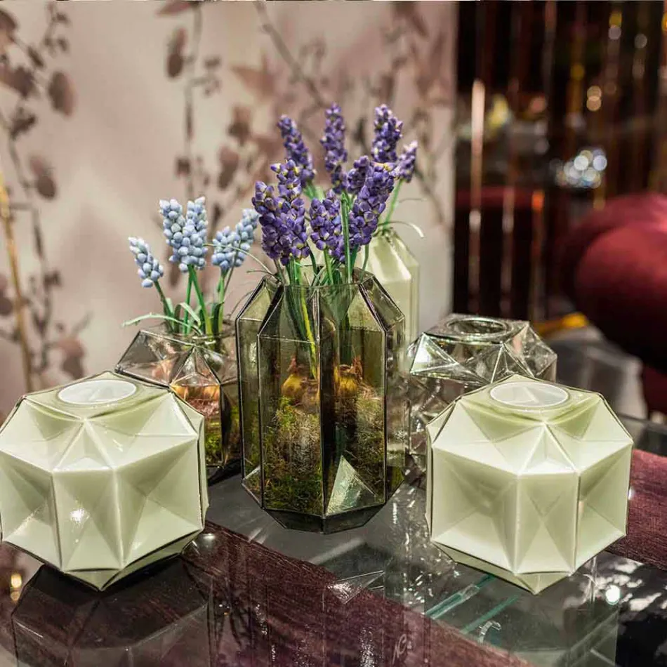 Vaso interno em vidro polido artesanal na Itália - rebanho Viadurini