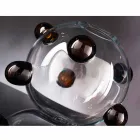 Vaso redondo interno em vidro soprado de Murano feito na Itália - Astore Viadurini