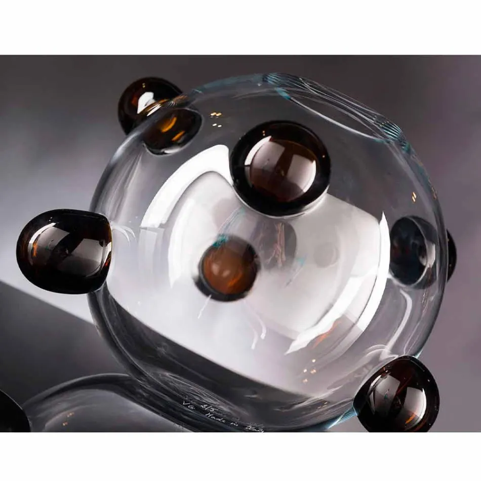 Vaso redondo interno em vidro soprado de Murano feito na Itália - Astore Viadurini