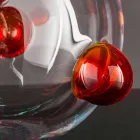 Vaso redondo interno em vidro soprado de Murano feito na Itália - Astore Viadurini