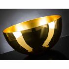 Vaso redondo interno em vidro soprado com acabamento dourado 24k feito na Itália - dourado Viadurini