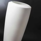 Vaso alto decorativo de cerâmica branca feito na Itália - Jacky Viadurini