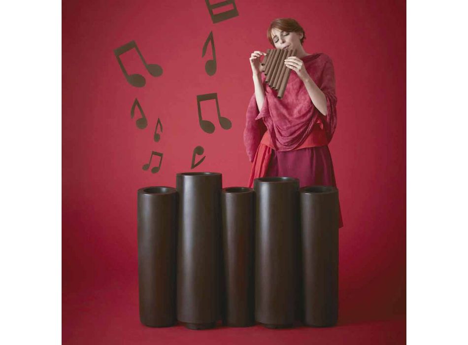 Vaso colorido decorativo Slide Design moderno de bambu feito na Itália Viadurini