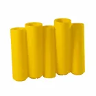 Vaso colorido decorativo Slide Design moderno de bambu feito na Itália Viadurini