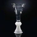 Vaso Decorativo de Vidro com Base Branca Fabricado na Itália - Catia
