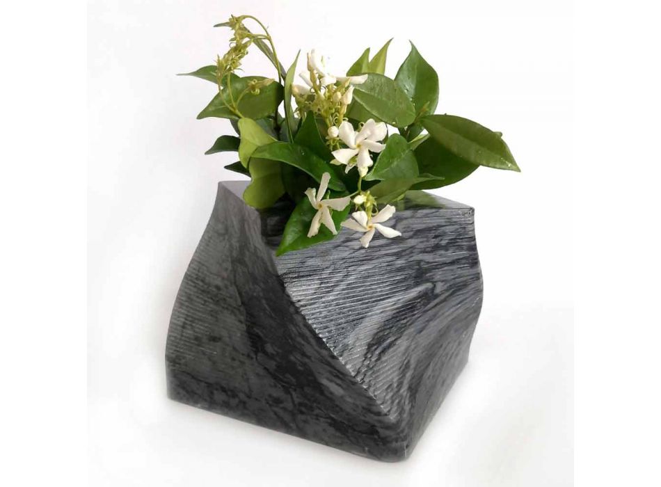 Vaso Decorativo em Bardiglio ou Mármore Carrara Fabricado na Itália - Prisma Viadurini