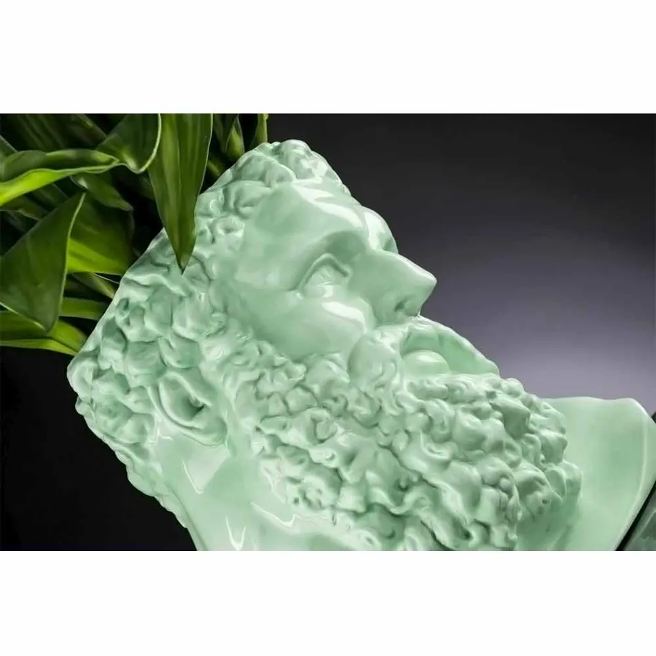 Vaso decorativo de cerâmica colorida feito à mão Made in Italy - Maciste Viadurini