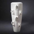 Vaso Decorativo de Cerâmica com Decorações Feitas à Mão na Itália - Capuano