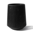 Vaso Decorativo em Mármore Carrara Branco ou Portoro Design com Riscas - Cairo Viadurini