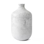 Vaso Decorativo em Mármore Branco Carrara com Design de Luxo Italiano - Calar Viadurini