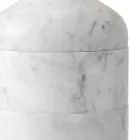 Vaso Decorativo em Mármore Branco Carrara com Design de Luxo Italiano - Calar Viadurini