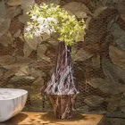 Vaso Decorativo em Mármore Vermelho com Veios Brancos Fabricado na Itália - Original Viadurini