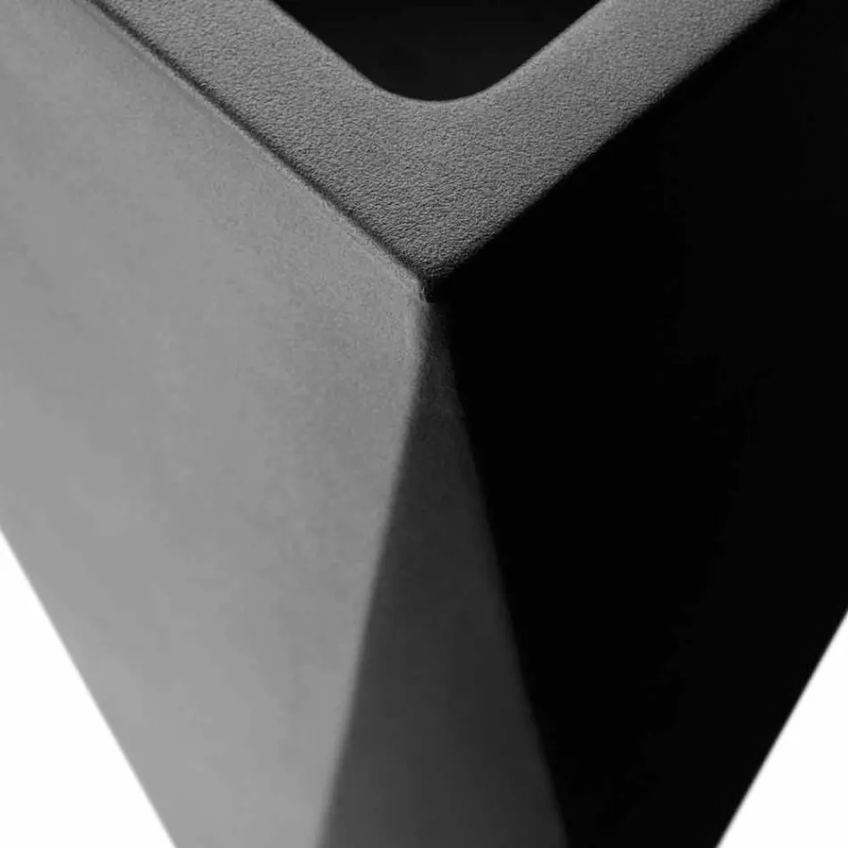 Vaso decorativo de polietileno quadrado com design feito na Itália - Bonina Viadurini