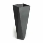 Vaso decorativo de polietileno quadrado com design feito na Itália - Bonina Viadurini