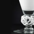Vaso Decorativo em Vidro Branco e Transparente Feito à Mão na Itália - Crezia Viadurini