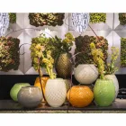 Vaso decorativo em vidro soprado colorido Murano Made in Italy - Barletta Viadurini