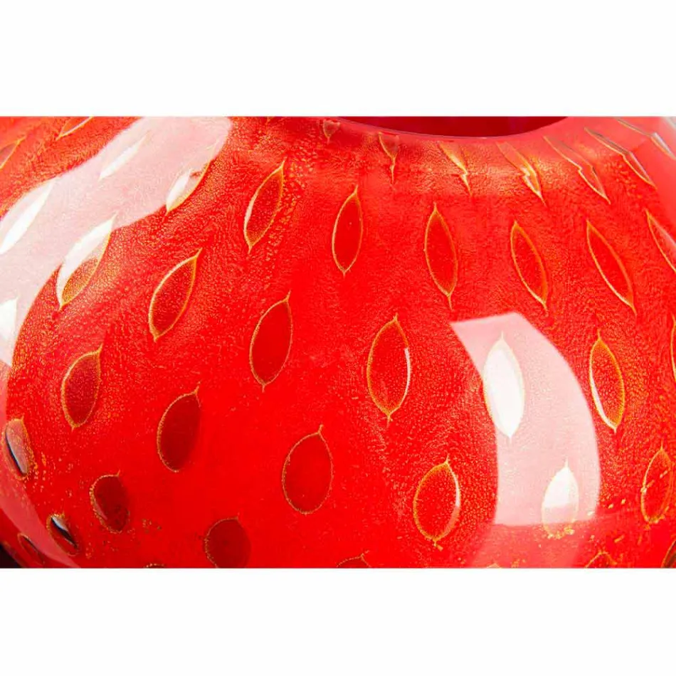 Vaso decorativo em vidro soprado colorido Murano Made in Italy - Barletta Viadurini