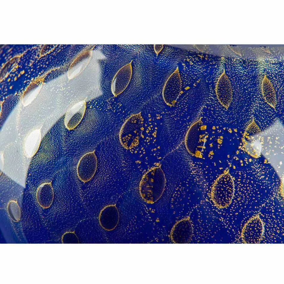 Vaso decorativo em vidro soprado colorido Murano Made in Italy - Barletta Viadurini