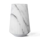 Vaso de mármore branco de Carrara ou design listrado preto Portoro - Cairo Viadurini