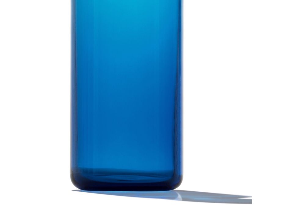 Vaso de design moderno em vidro soprado azul Murano feito na Itália - nariz Viadurini