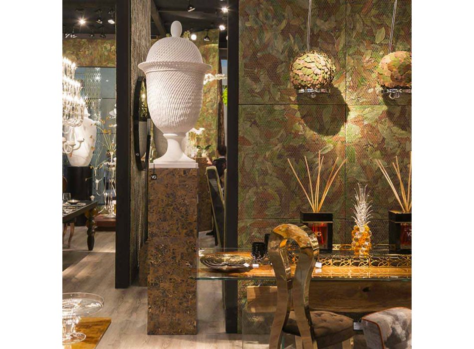 Vaso de cerâmica interior elegante feito à mão na Itália - Napoleone Viadurini