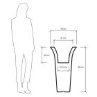 Plantador de jardim redondo em polietileno fabricado na Itália - Tremont Viadurini