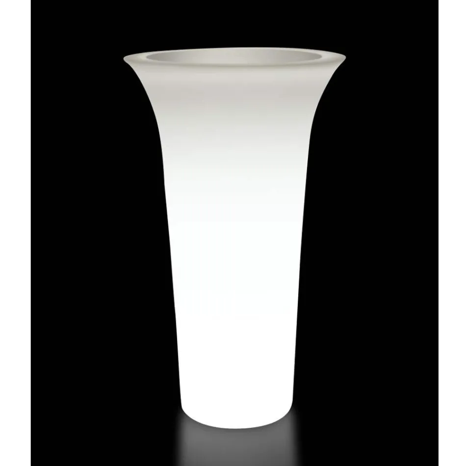 Plantador de jardim redondo em polietileno fabricado na Itália - Tremont Viadurini