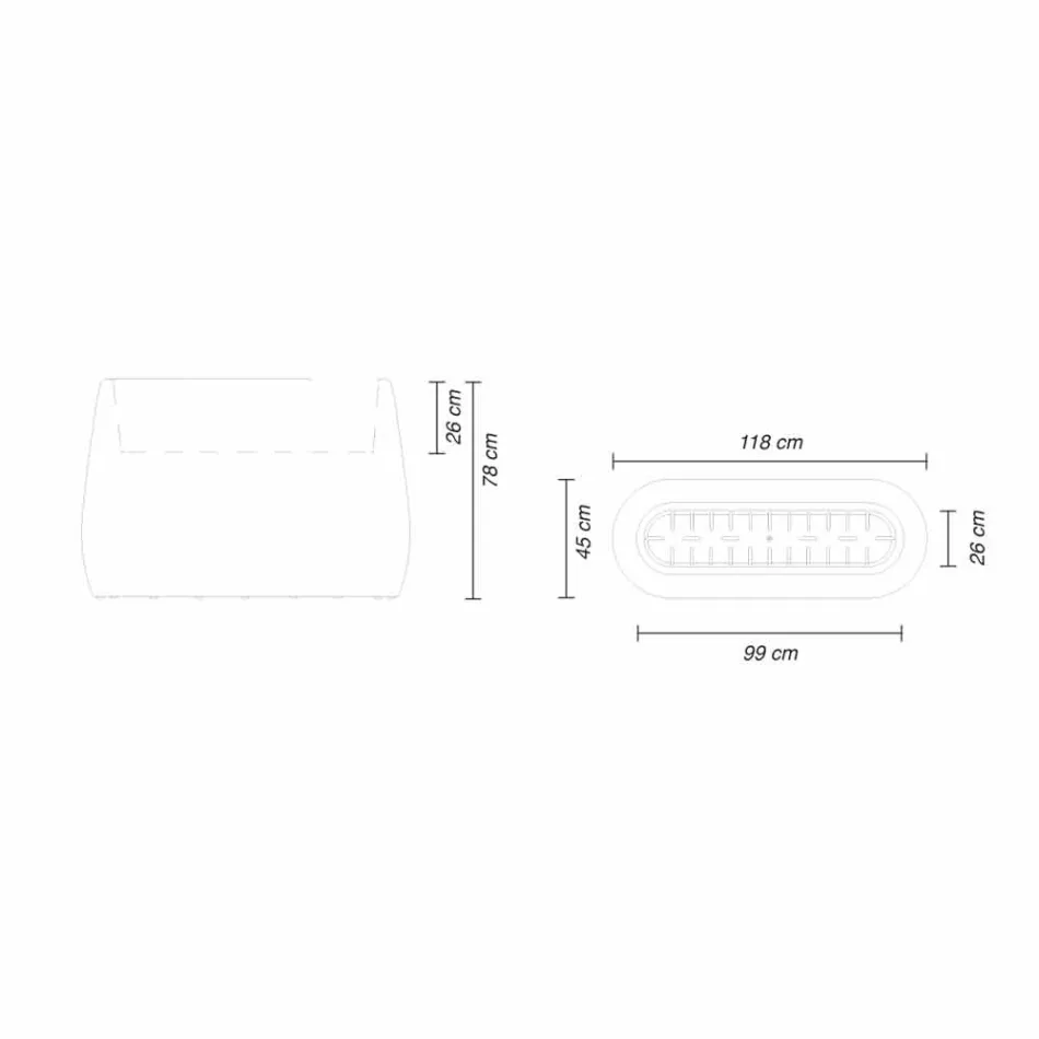 Vaso em Plástico Luminoso, Design em 3 Tamanhos - Pandora by Myyour Viadurini