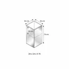 Vaso de espelho geométrico autoportante e estrutura em madeira e aço - Ghenna Viadurini