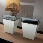 Vaso autônomo em vidro e painéis intercambiáveis 3 dimensões - Ghenna Viadurini