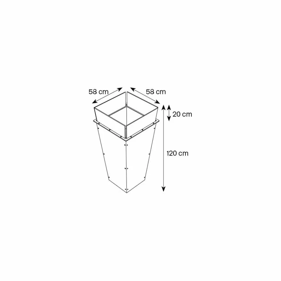 Vaso autônomo em vidro e painéis intercambiáveis 3 dimensões - Ghenna Viadurini