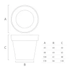Vaso Externo Grande em Polietileno 4 Tamanhos Fabricado na Itália - Empório Viadurini