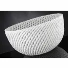 Vaso de cerâmica feito à mão com trama tecida feito na Itália - Napoleão Viadurini