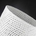 Vaso de cerâmica feito à mão com trama tecida feito na Itália - Napoleão Viadurini