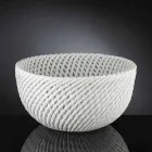 Vaso de cerâmica feito à mão com trama tecida feito na Itália - Napoleão Viadurini