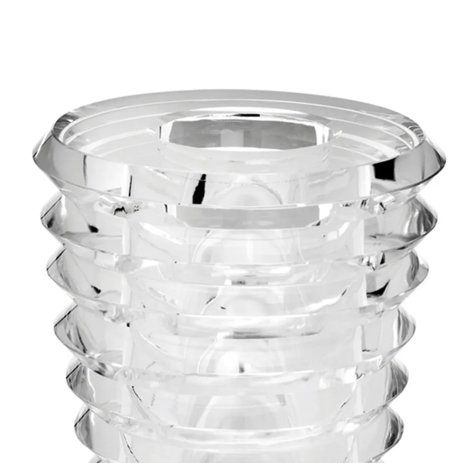 Vaso de Cristal Design Original com Anéis de Luxo Made in Italy - Mexto Viadurini