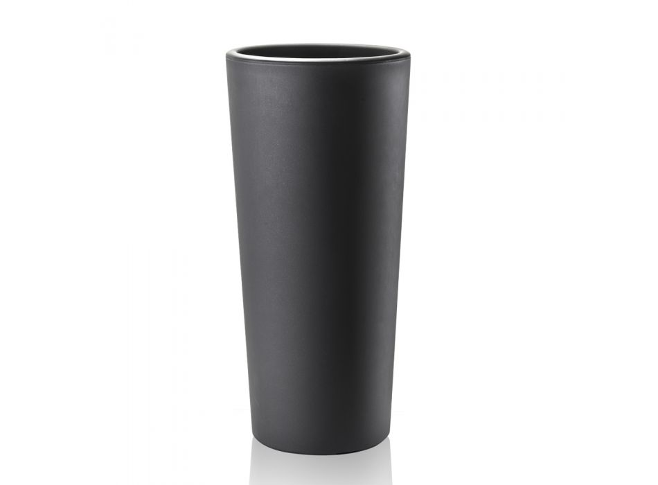Vaso em formato de sino de polietileno branco ou antracito 2 peças - Milek Viadurini