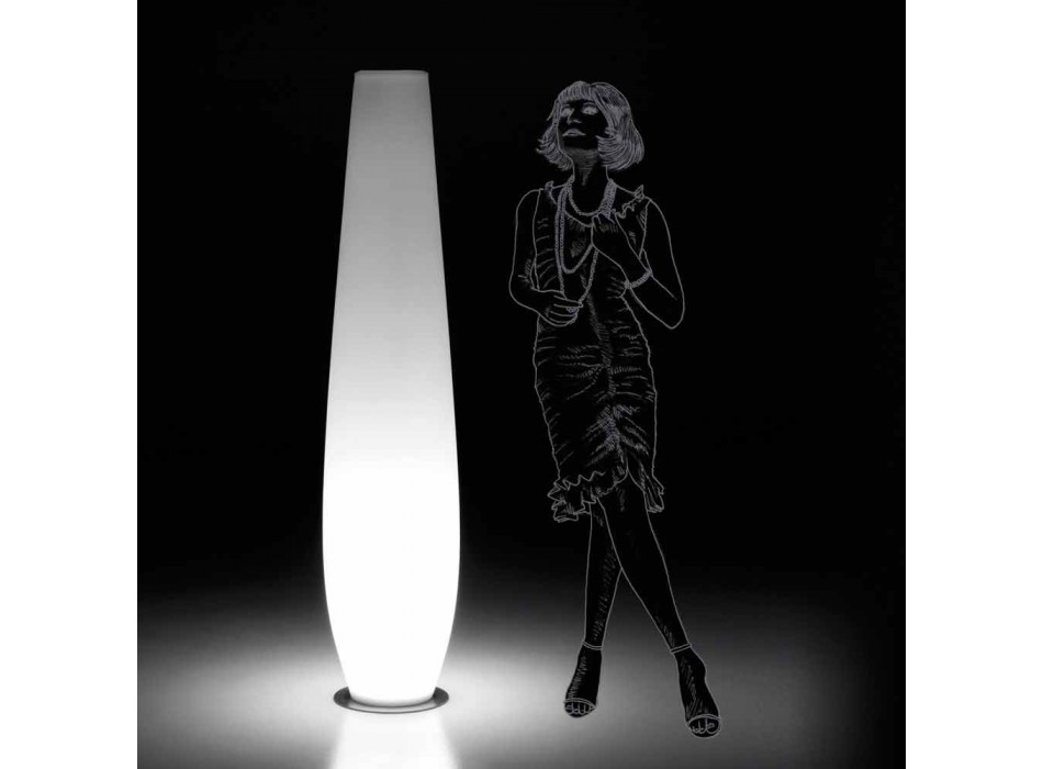 Vaso Luminoso Externo com Luz LED em Polietileno Fabricado na Itália - Nadai Viadurini