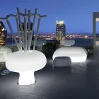 Vaso Luminoso Externo em Polietileno com Luz LED Fabricado na Itália - Boba Viadurini