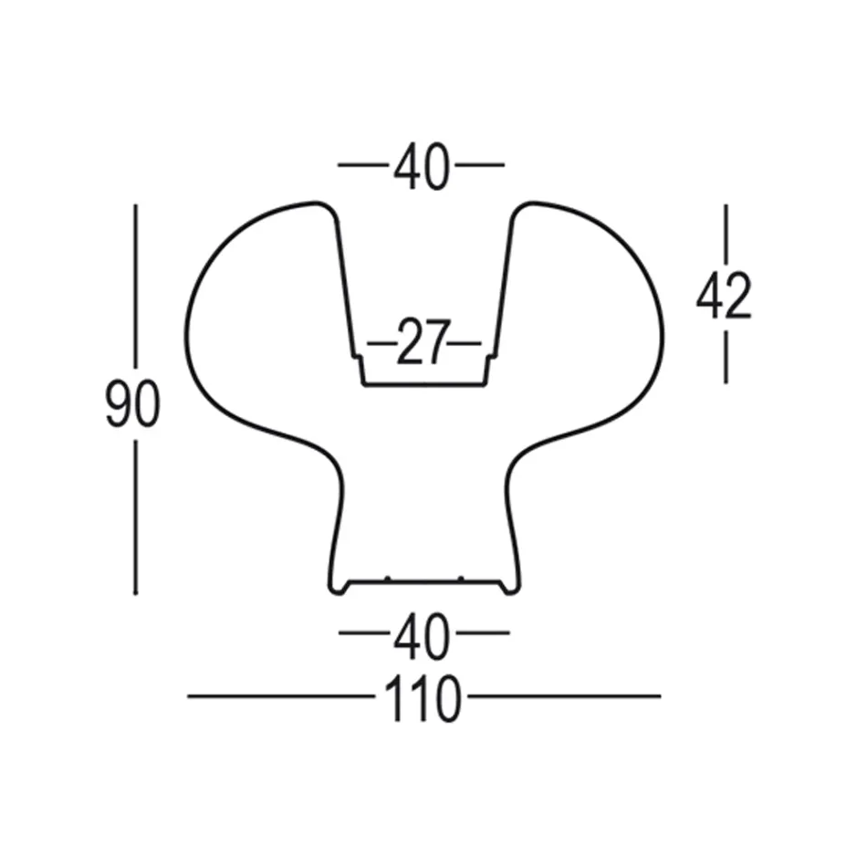 Vaso Luminoso Externo em Polietileno com Luz LED Fabricado na Itália - Boba Viadurini