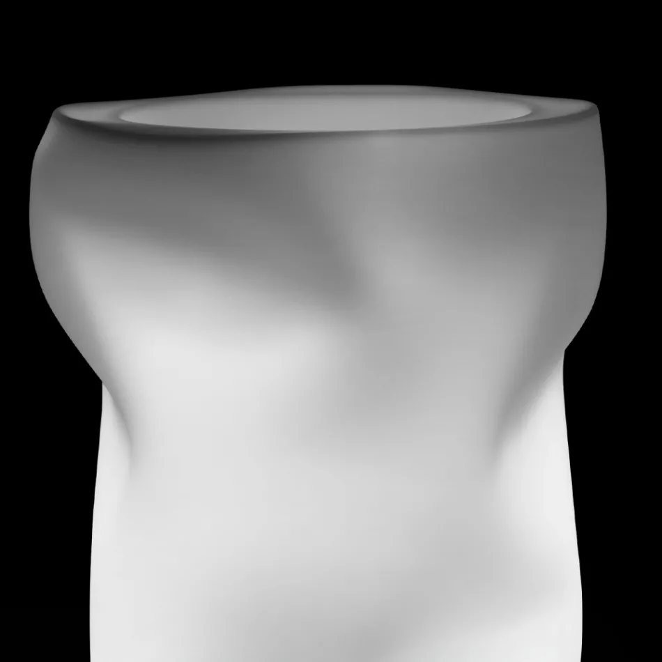 Vaso para exterior brilhante em polietileno opaco feito na Itália - orgulhoso Viadurini